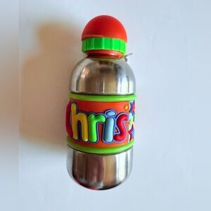 Custom Insulated Water Bottle Kids Personalized Name Chris New Stainless Steel